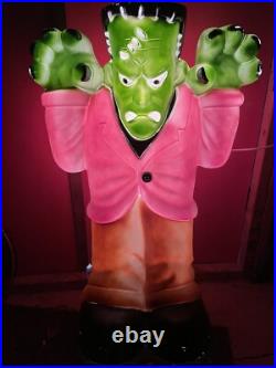 Vintage Frankenstein General Foam Blow Mold Outdoor Halloween Decor Rare