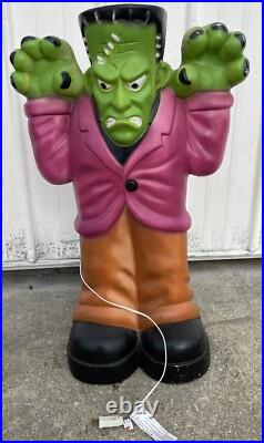 Vintage Frankenstein General Foam Blow Mold Outdoor Halloween Decor Rare