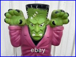 Vintage Frankenstein General Foam Blow Mold Outdoor Halloween Decor Rare