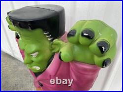 Vintage Frankenstein General Foam Blow Mold Outdoor Halloween Decor Rare