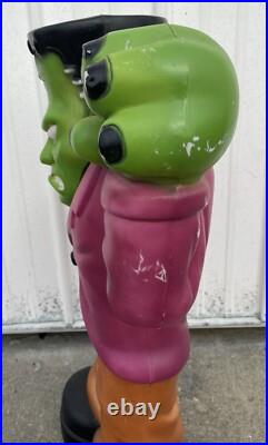Vintage Frankenstein General Foam Blow Mold Outdoor Halloween Decor Rare