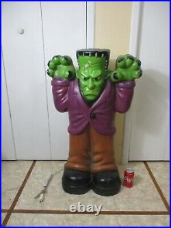 Vintage Frankenstein Lighted Halloween Blow Mold 36 General Foam GREAT COLOR