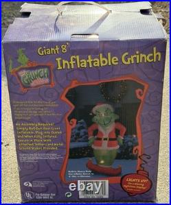 Vintage GEMMY The Grinch Inflatable 8 Foot Tall 2001 Rare With Box