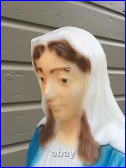 Vintage GENERAL FOAM LIGHTED BLOW MOLD MARY & JOSEPH NATIVITY SET 26 USA
