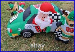 Vintage Gemmy Inflatable Nascar #88 Dale Earnhardt Jr. Christmas With Santa