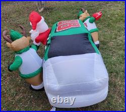 Vintage Gemmy Inflatable Nascar #88 Dale Earnhardt Jr. Christmas With Santa