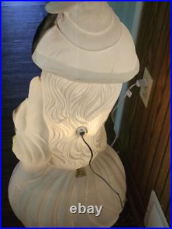 Vintage General Foam 34 Witch Halloween Lighted Blow Mold Cauldron, Cat & Bat