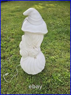 Vintage General Foam 34 Witch Halloween Lighted Blow Mold Cauldron, Cat & Bat