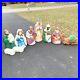 Vintage General Foam Blow Mold Christmas Nativity Large Set Of 9 Untested