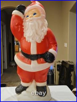 Vintage General Foam Dancing Twirling Santa Christmas Blow Mold Yard Decoration