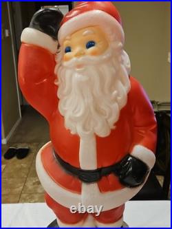 Vintage General Foam Dancing Twirling Santa Christmas Blow Mold Yard Decoration