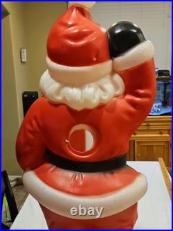 Vintage General Foam Dancing Twirling Santa Christmas Blow Mold Yard Decoration