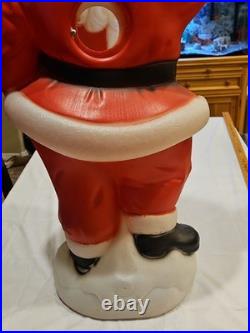 Vintage General Foam Dancing Twirling Santa Christmas Blow Mold Yard Decoration