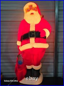 Vintage General Foam Life Size 5' Santa Claus Lighted Blow Mold