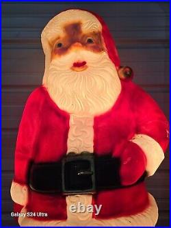 Vintage General Foam Life Size 5' Santa Claus Lighted Blow Mold