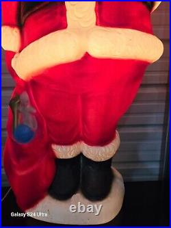 Vintage General Foam Life Size 5' Santa Claus Lighted Blow Mold