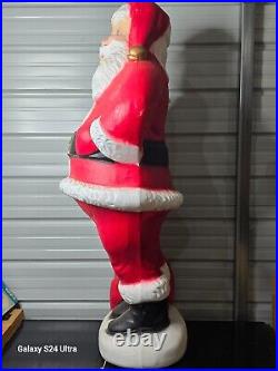 Vintage General Foam Life Size 5' Santa Claus Lighted Blow Mold