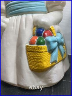 Vintage General Foam Plastics 25 Mr & Mrs Easter Bunny Blow Mold Pair-Lighted