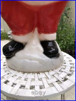 Vintage General Foam Plastics Santa Claus Waving Blow Mold Lighted 40- WORKS