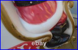 Vintage General Foam Santa Noel Sleigh Blow Mold Good Cond