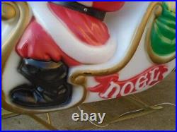Vintage General Foam Santa Noel Sleigh Blow Mold Good Cond