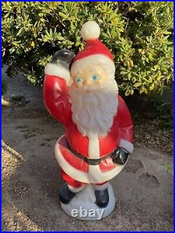 Vintage General Foam Waving Santa Blow Mold 40 Christmas Decor PLEASE READ