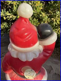 Vintage General Foam Waving Santa Blow Mold 40 Christmas Decor PLEASE READ
