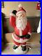 Vintage General Foam Waving Santa Blow Mold 40 Lighted Blue Eyes Christmas Read