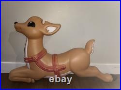 Vintage Grand Venture Christmas Blow Mold Reindeer 1999 No Stake, Antlers, Light