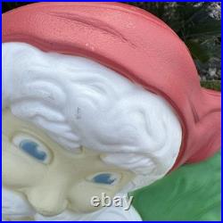 Vintage Grand Venture Santa And Sleigh Lighted Blow Mold Yard Decor