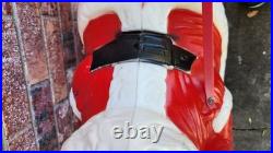 Vintage Grand Venture Santa And Sleigh With 1 Reindeer Lighted Blow Mold