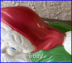 Vintage Grand Venture Santa Claus on Sled Blow Mold Christmas Yard Decoration