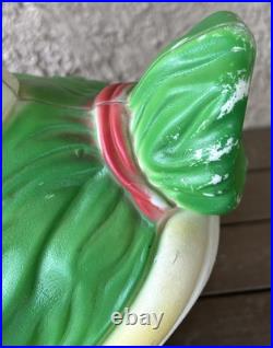 Vintage Grand Venture Santa Claus on Sled Blow Mold Christmas Yard Decoration