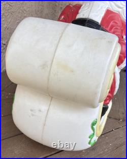 Vintage Grand Venture Santa Claus on Sled Blow Mold Christmas Yard Decoration