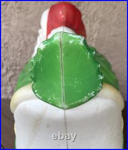 Vintage Grand Venture Santa Claus on Sled Blow Mold Christmas Yard Decoration