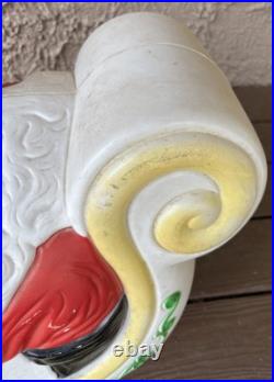 Vintage Grand Venture Santa Claus on Sled Blow Mold Christmas Yard Decoration