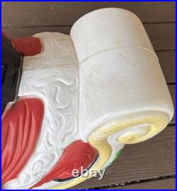Vintage Grand Venture Santa Claus on Sled Blow Mold Christmas Yard Decoration