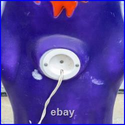 Vintage Grand Venture Witch Blow Mold Pumpkin Rare Purple Halloween 1997