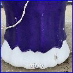 Vintage Grand Venture Witch Blow Mold Pumpkin Rare Purple Halloween 1997