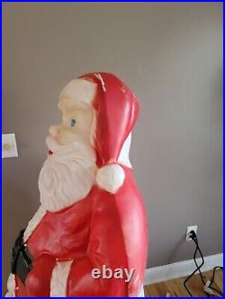 Vintage HUGE 5ft Santa Christmas General Foam Plastic Blow Mold Lighted Decor