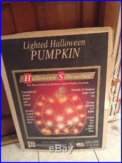 Vintage Halloween 1994 Light Up Outdoor Pumpkin With Orignal Box By Markee RARE