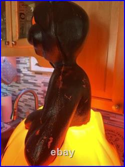 Vintage Halloween Black Cat And Pumpkin Blowmold