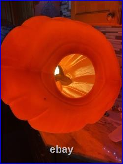 Vintage Halloween Black Cat And Pumpkin Blowmold