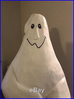 Vintage Halloween Blow Mold Ghost Tombstone Rip Pumpkin 36 Htf Free Shipping