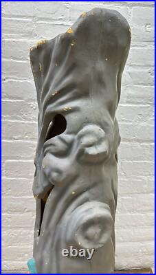 Vintage Halloween Blow Mold Spooky Creepy Tree W Face Light Up W Pumpkins 36