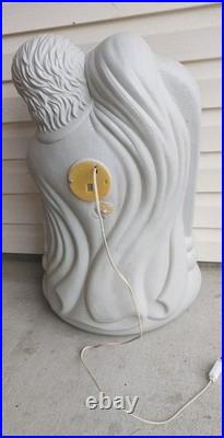 Vintage Halloween Blow Mold Tombstone Gravestone Lighted Trick Or Treat Skeleton