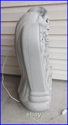 Vintage Halloween Blow Mold Tombstone Gravestone Lighted Trick Or Treat Skeleton