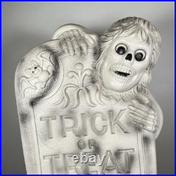 Vintage Halloween Blow Mold Tombstone Trick Or Treat General 28 80's 90's