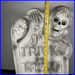 Vintage Halloween Blow Mold Tombstone Trick Or Treat General 28 80's 90's