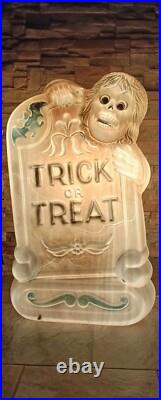 Vintage Halloween Blow Mold Trick Or Treat Tombstone 29 General Foam Plastics